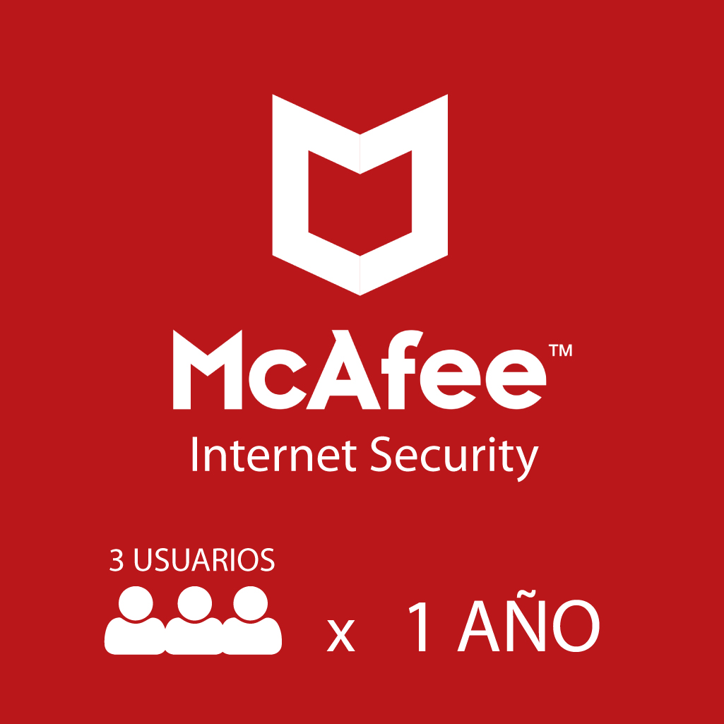 McAfee Internet Security 3 Usuarios por 1 año